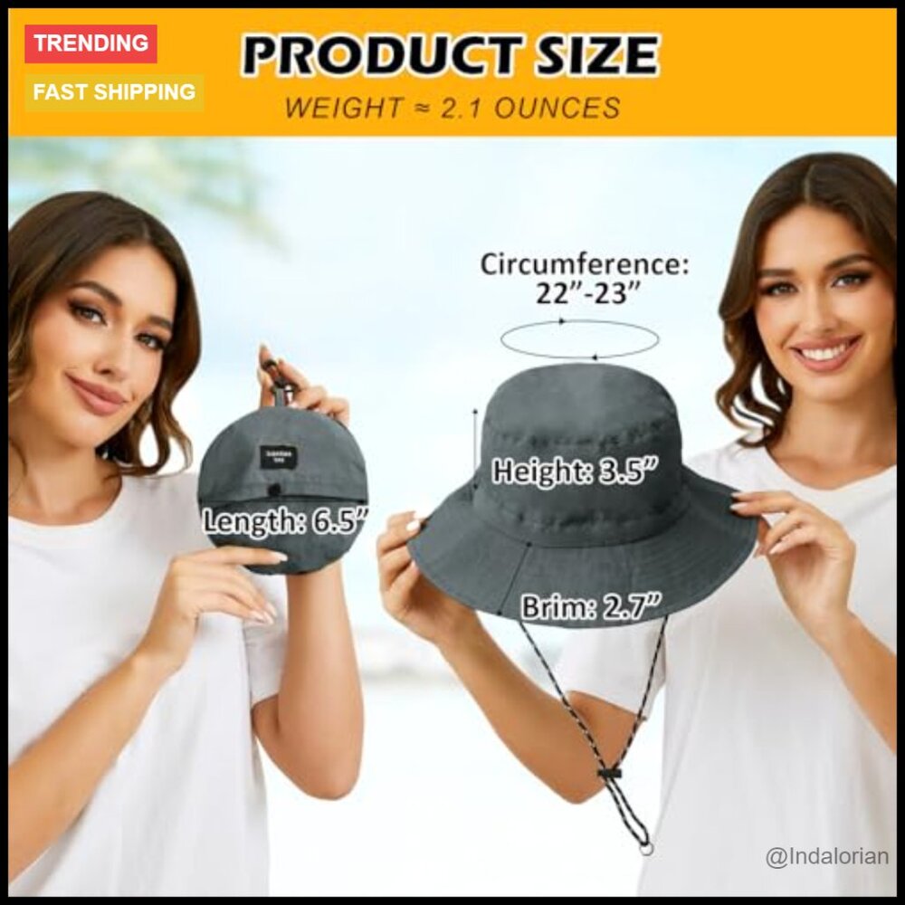 Packable Waterproof Bucket Hat Lightweight Uv Pro… - image 6